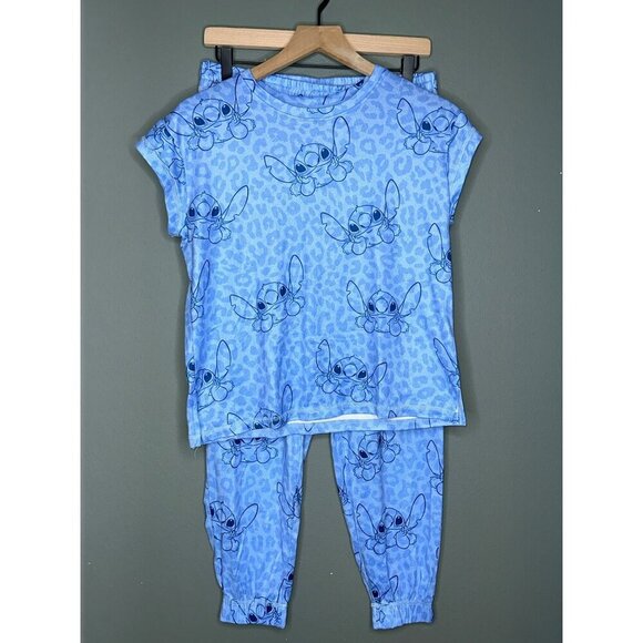 Disney Stich Women's Small Two-Piece Pants and SS Shirt Cozy Pajama Set - Picture 2 of 16